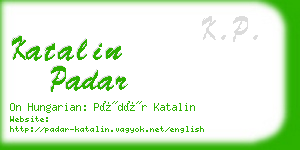 katalin padar business card